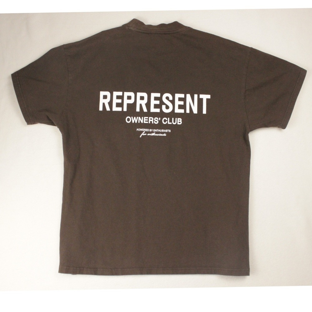 Represent‎ Owners Club T Shirt Mens Medium Brown Streetwear Logo Tee
